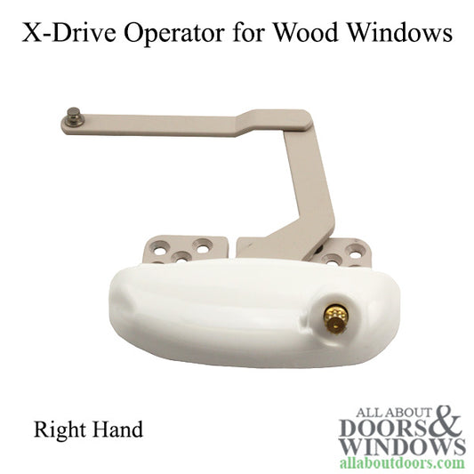 Roto  8-1/64"  Split Arm X-Drive, RH inverted for Wood Window Application