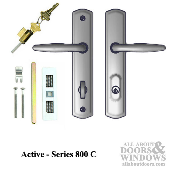 Active Keyed Handle Set 800C - for Multipoint Locks - Solid Brass - Choose Finish - Active Keyed Handle Set 800C - for Multipoint Locks - Solid Brass - Choose Finish