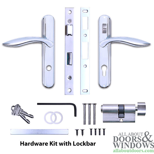 Andersen Storm Door Hardware w/ Lock Bar, Choose Finish - Andersen Storm Door Hardware w/ Lock Bar, Choose Finish