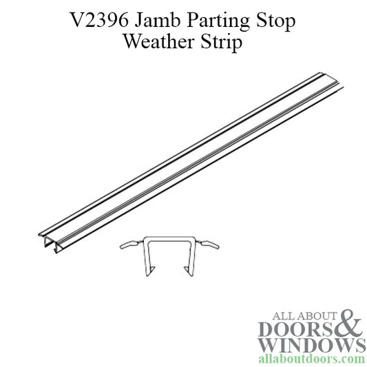 V2396 Jamb Parting Stop Weather Strip - CN 6-8 Height, 68-57/64" (1750mm)