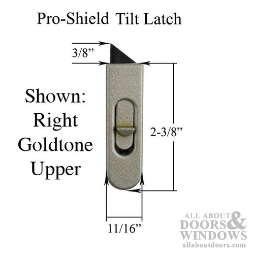 Pro-Shield Tilt Latch for LOWER Sash Gray Nose No Thumb Button Left Hand - Pro-Shield Tilt Latch for LOWER Sash Gray Nose No Thumb Button Left Hand