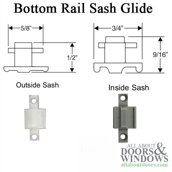 Bottom Sash Rail Slide, Outside, Weather Shield Visions 2000 Double Slide Vinyl window - Bottom Sash Rail Slide, Outside, Weather Shield Visions 2000 Double Slide Vinyl window