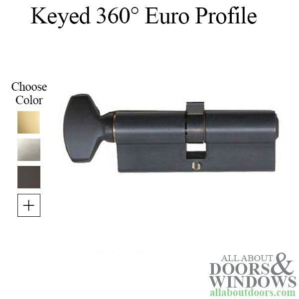 32 / 32 Euro Keyed Cylinder only for 1-3/4 Inch Thick Door  - Choose Color - 32 / 32 Euro Keyed Cylinder only for 1-3/4 Inch Thick Door  - Choose Color