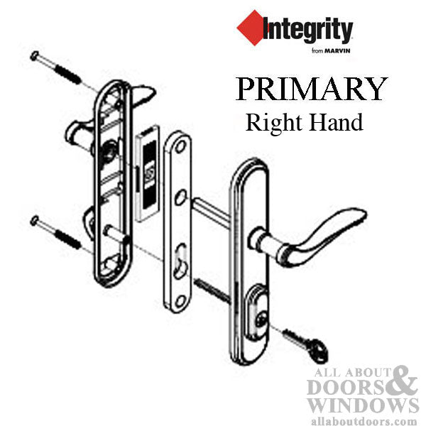 Integrity Cambridge Primary, Keyed Swinging Door Handles, Right Hand - Integrity Cambridge Primary, Keyed Swinging Door Handles, Right Hand