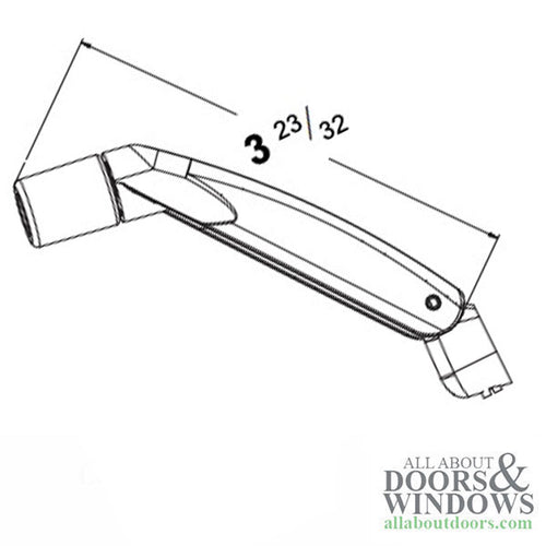 Andersen E-Series Folding Handle for Awning and Casement Windows White - Andersen E-Series Folding Handle for Awning and Casement Windows White