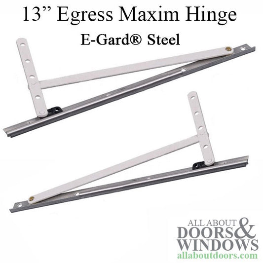 Truth 14.12.00 Egress Casement Hinge kit, 13" Track with Snap Ring, Pairs, E-Gard Finish