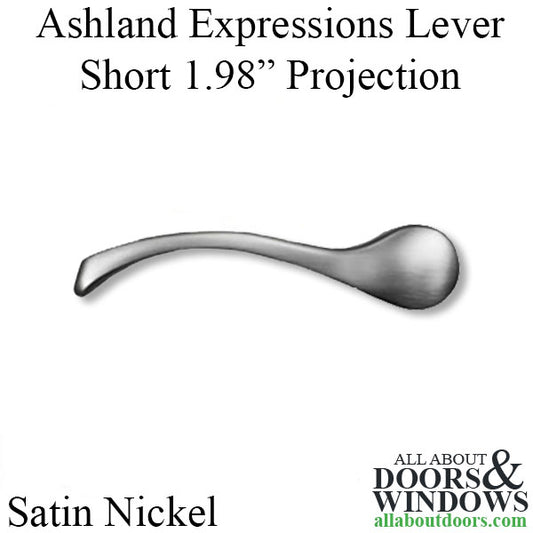 Expressions Levers only, Short 1.98" Projection - PVD Satin Nickel