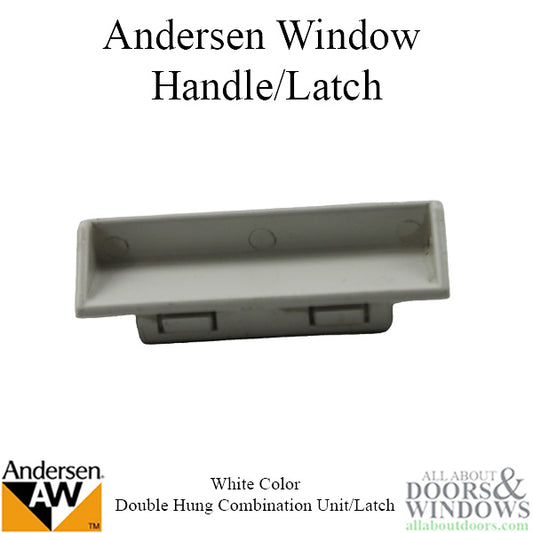 Andersen Tilt-Wash (DC) and (TW) Windows - Handle - Double Hung Combination Unit/Latch - White