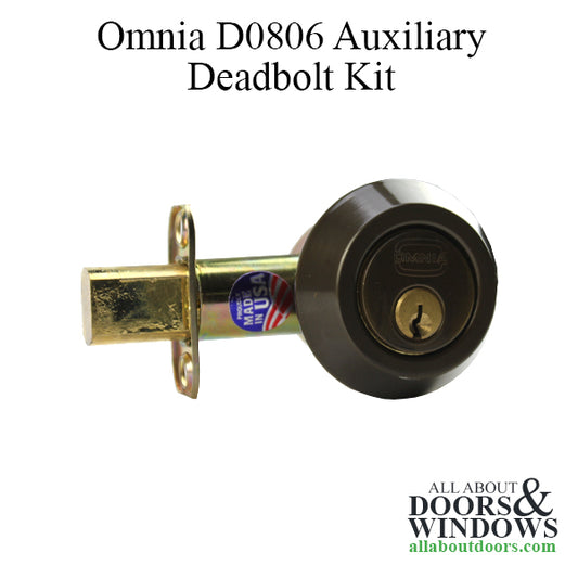 Omnia D0806 Auxiliary Deadbolt - Oil Rubbed Bronze