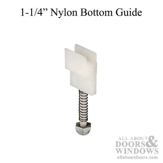 Nylon Bottom Guide with 1-1/4 Inch Screw for Sliding Screen Door