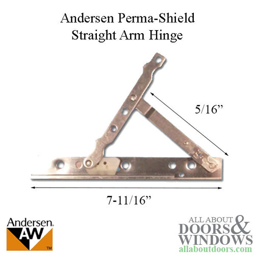 Andersen Perma-Shield Straight Arm Hinge with Screws - 22 in. Opening/Head - Left - Andersen Perma-Shield Straight Arm Hinge with Screws - 22 in. Opening/Head - Left