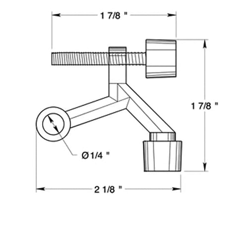 Zinc Die-Cast Hinge Pin Stop, Adjustable  - Choose Finish - Zinc Die-Cast Hinge Pin Stop, Adjustable  - Choose Finish