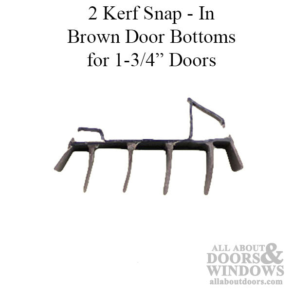 36 Inch 2 Kerf Snap-In Door Bottom /Sweep for 1-3/4 Inch Doors - Brown - 36 Inch 2 Kerf Snap-In Door Bottom /Sweep for 1-3/4 Inch Doors - Brown