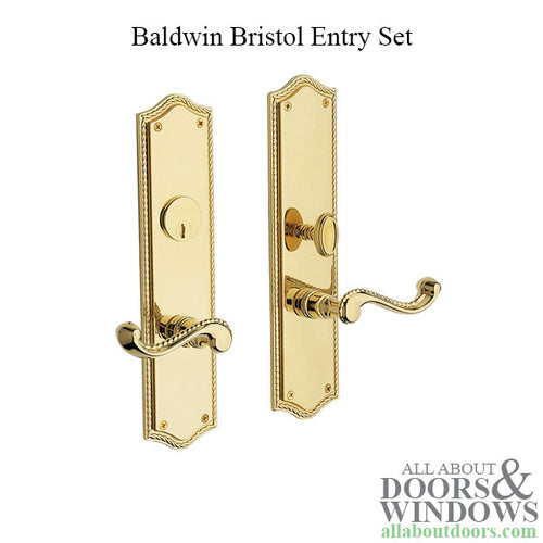 Baldwin Bristol Entrance Trim in Lifetime Polished Brass - Baldwin Bristol Entrance Trim in Lifetime Polished Brass