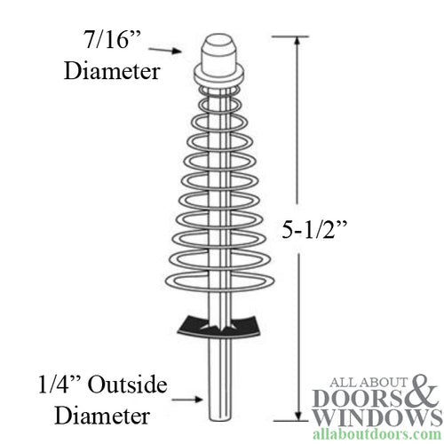 Closet Door Pivot Rod Spring Loaded - Closet Door Pivot Rod Spring Loaded