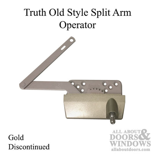 Operator, Split Arm, 4.5 Straight Link no/ Clip, Old Style Housing, Right Hand (RH) - Gold