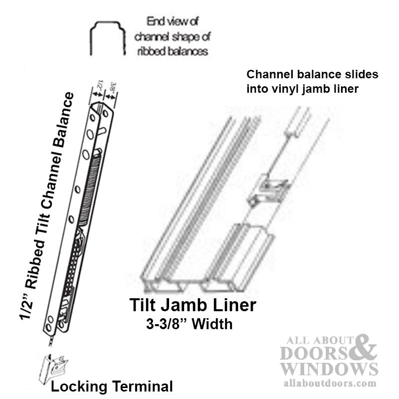 End Bracket Attachment # 16 for Channel Balance, Locking Terminal with Metal Lock - White - End Bracket Attachment # 16 for Channel Balance, Locking Terminal with Metal Lock - White