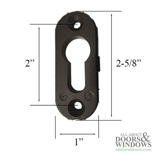 Euro Profile Key Cylinder Cover Escutcheon Plate - Rustic Umber - Euro Profile Key Cylinder Cover Escutcheon Plate - Rustic Umber