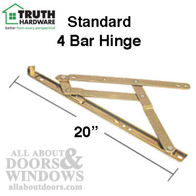 DISCONTINUED - 4 Bar Hinges 20 inch Window Track, Truth  34.23 - YDI Steel