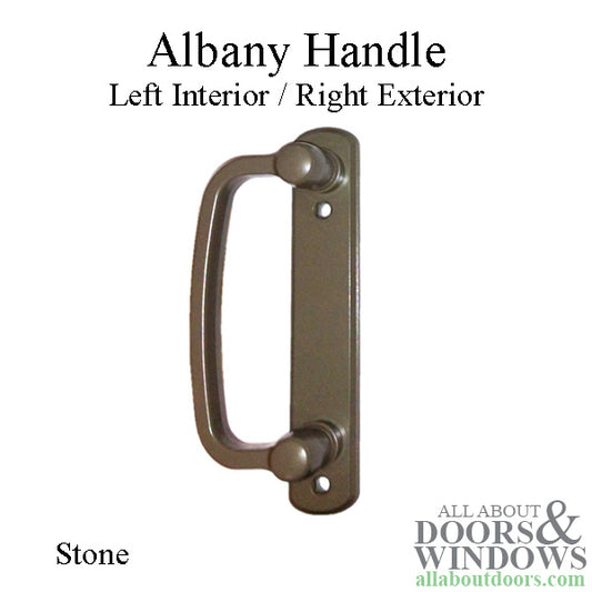 Andersen Gliding Door Albany Handle, Left Interior/Right Exterior - Stone