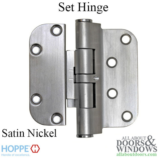 Hoppe F42-R, 2009 Set Hinge, RHI / LHO - Satin Nickel