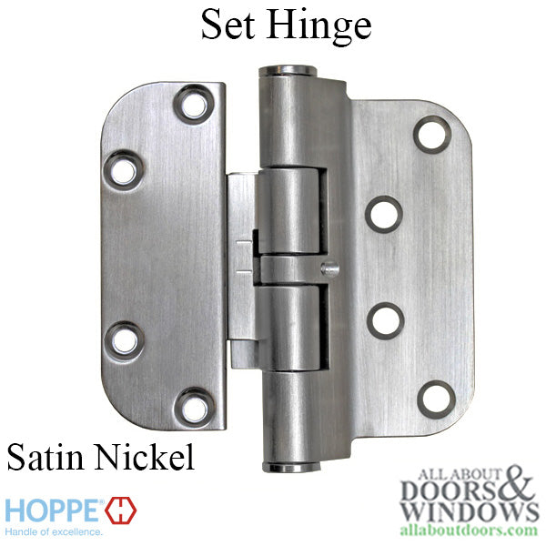 Hoppe F42-R, 2009 Set Hinge, RHI / LHO - Satin Nickel - Hoppe F42-R, 2009 Set Hinge, RHI / LHO - Satin Nickel