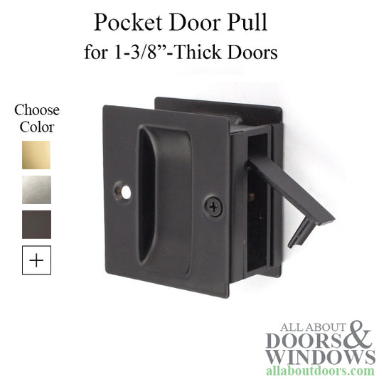 Pocket Door Pull Passage 2-1/2 x 2-3/4 Inch - Choose Finish