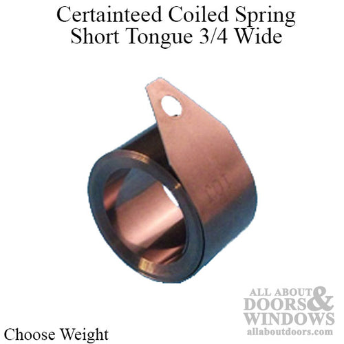 Certainteed Coiled Spring, Short Tongue 3/4 inch Wide - Choose Weight - Certainteed Coiled Spring, Short Tongue 3/4 inch Wide - Choose Weight