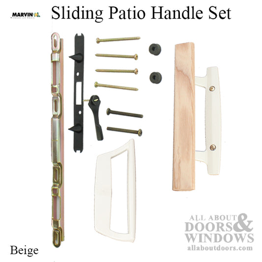 Marvin, Sliding Patio Door Complete Handle Set, Beige