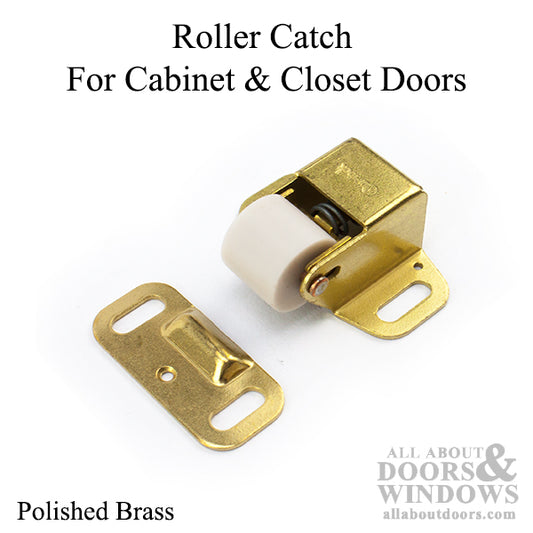 Roller Catch, Cabinet & Closet Door - Brass