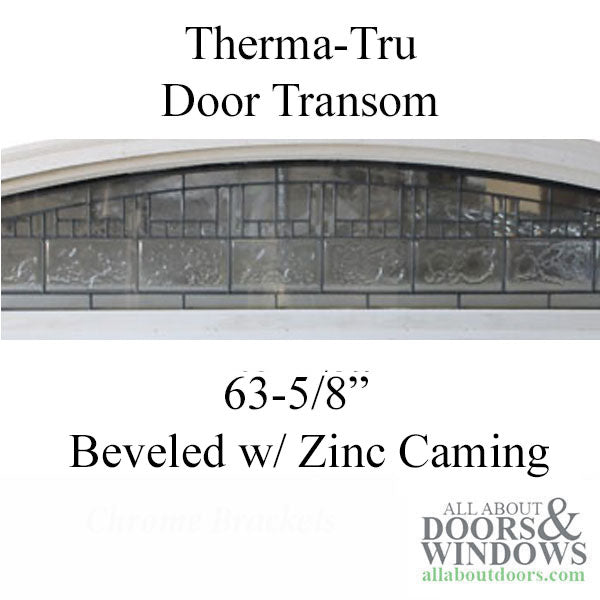 Door Transom Unit Size:  63-5/8 x 13-5/8  Leaded Glass - Zinc Caming - Door Transom Unit Size:  63-5/8 x 13-5/8  Leaded Glass - Zinc Caming