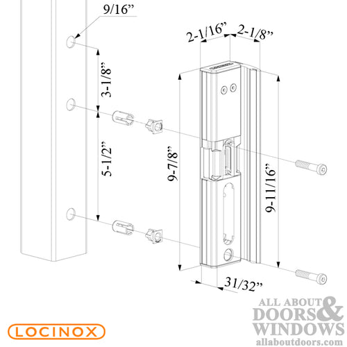 Locinox Surface Mounted Electric Strike For Gates and Fences - Locinox Surface Mounted Electric Strike For Gates and Fences