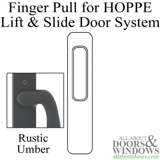 Brass Finger Pull for HOPPE Lift and Slide Door Systems - Rustic Umber