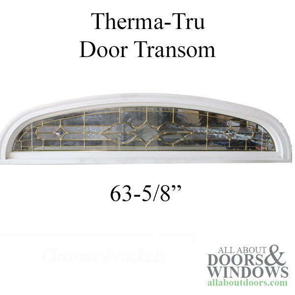 Door Transom Unit Size:  63-5/8 x 13-5/8   Leaded Glass - Brass Caming - Door Transom Unit Size:  63-5/8 x 13-5/8   Leaded Glass - Brass Caming