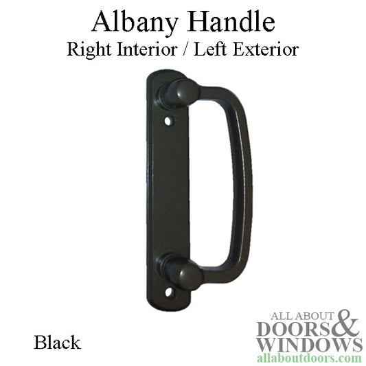 Andersen Gliding Door Albany Handle, Right Interior/Left Exterior - Black