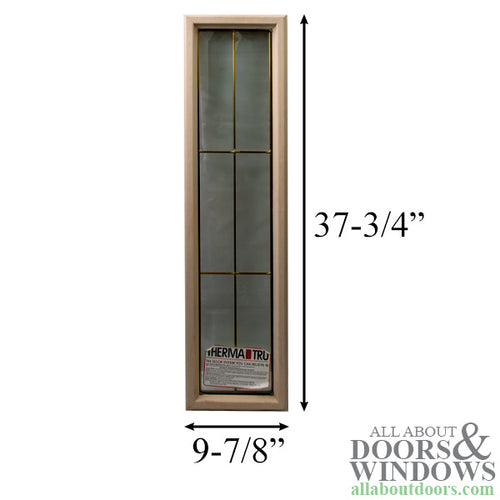 Rectangular 6-LITE Beveled Glass Door Lite 9-7/8