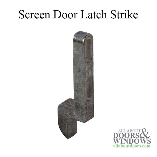 Marvin Screen Door Strike with screws - Zinc