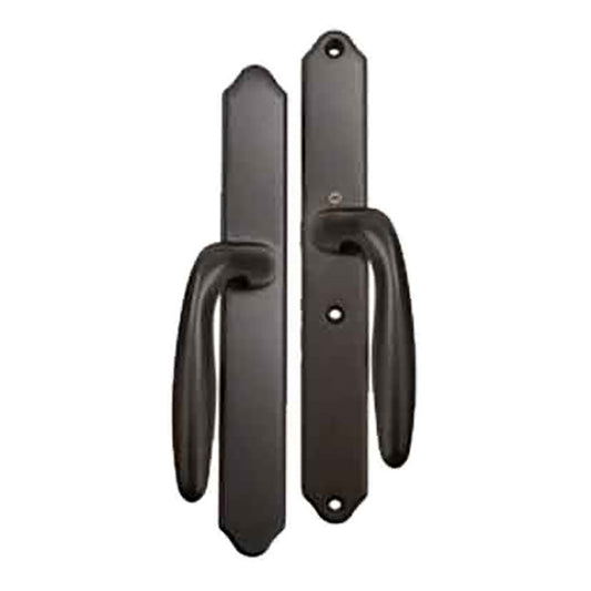 HOPPE HLS 9000 Multipoint Lock Dummy Handle Set for Sliding Doors with Verona Lever Rustic Umber