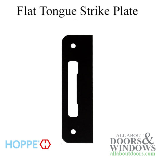 Strike Plate, PT0002N, Flat Tongue 1.30 x 4.57 -  Matte Black