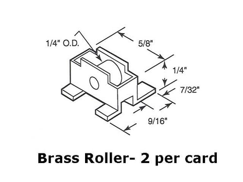 Roller Assembly (Flat) - Sliding Windows, Nylon / Brass (offset guide leg) - Roller Assembly (Flat) - Sliding Windows, Nylon / Brass (offset guide leg)