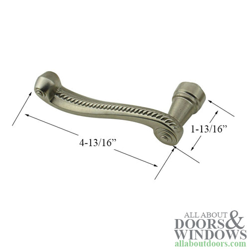 Hinged Door Lever Handle, Whitmore, Left Hand - Satin Nickel - Hinged Door Lever Handle, Whitmore, Left Hand - Satin Nickel