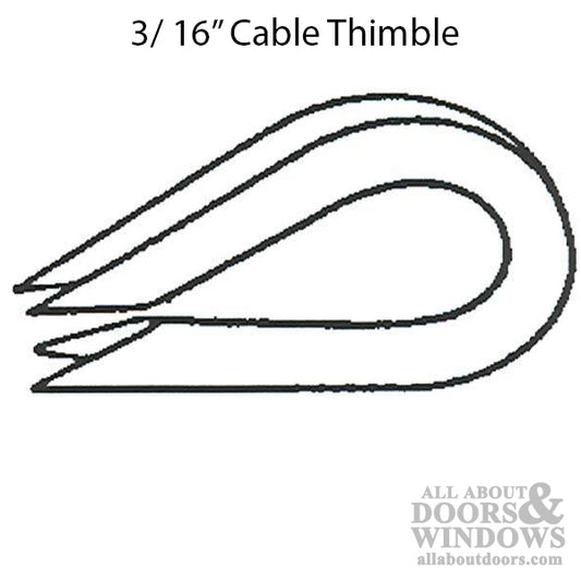 DISCONTINUED - Cable Thimble, Teardrop Shape - Garage Door - 3/16 Inch