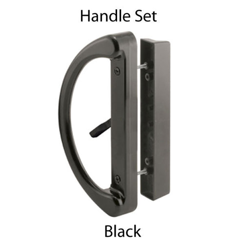 Handle Set - Sliding Patio Door, Heavy Duty - Black - Handle Set - Sliding Patio Door, Heavy Duty - Black