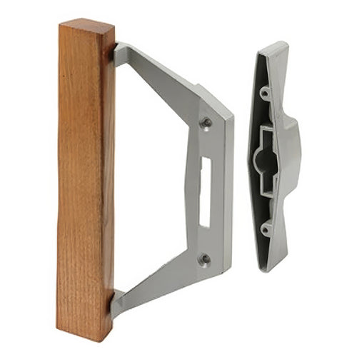 Trimview Patio Door Handle Set 3.5 Inch Screw Hole Spacing Gray Handle With Flip Latch - Trimview Patio Door Handle Set 3.5 Inch Screw Hole Spacing Gray Handle With Flip Latch