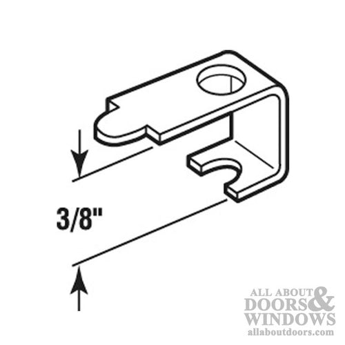 Casement Clips,  3/8 inch Aluminum - 12 pack w/screws - Casement Clips,  3/8 inch Aluminum - 12 pack w/screws