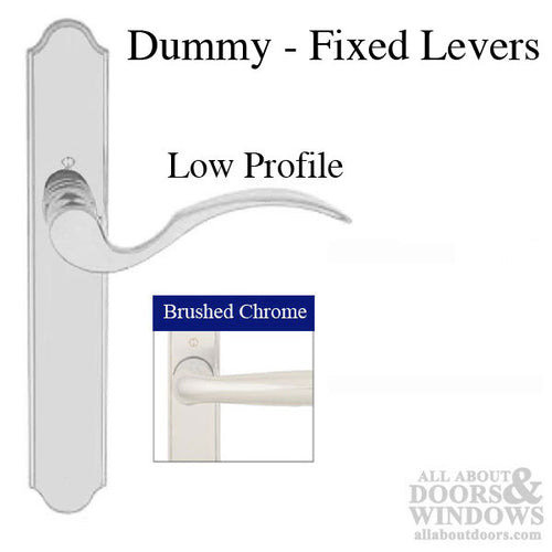 Hoppe Fixed Dummy Low Profile lever set- Pair, Right Hand -  Brushed Chrome - Hoppe Fixed Dummy Low Profile lever set- Pair, Right Hand -  Brushed Chrome