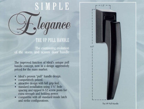 Ideal VP Pull Handle Storm Door with Strike Plate - Ideal VP Pull Handle Storm Door with Strike Plate