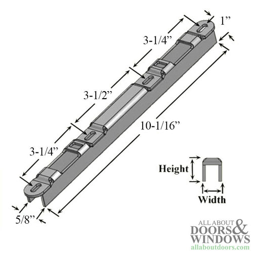 Narrow Sliding Door Strike Plate Keeper 1