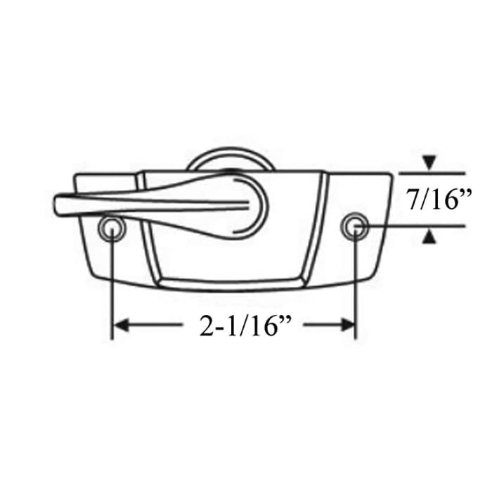 Single / Double Hung Window Sash Lock 2-1/16