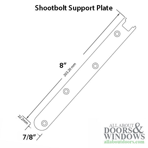 Hoppe High Performance Support Plate for Shootbolts - Stainless Steel - Hoppe High Performance Support Plate for Shootbolts - Stainless Steel